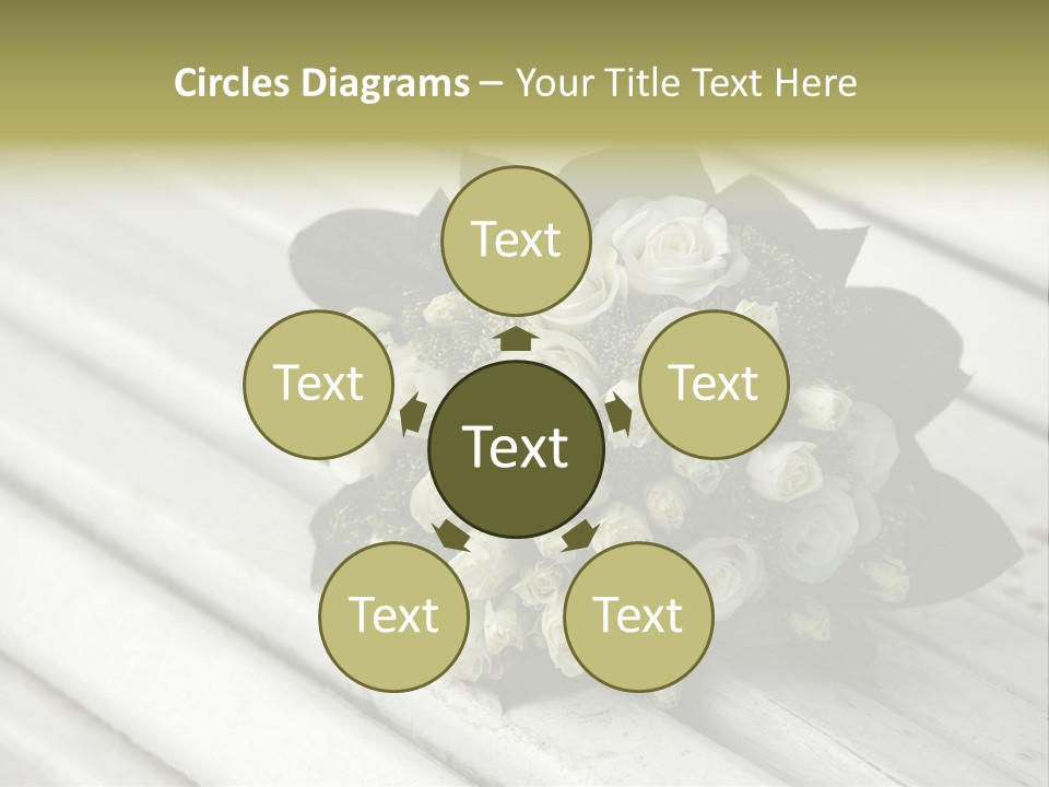 The Forgotten Wedding Bouquet From Roses PowerPoint Template