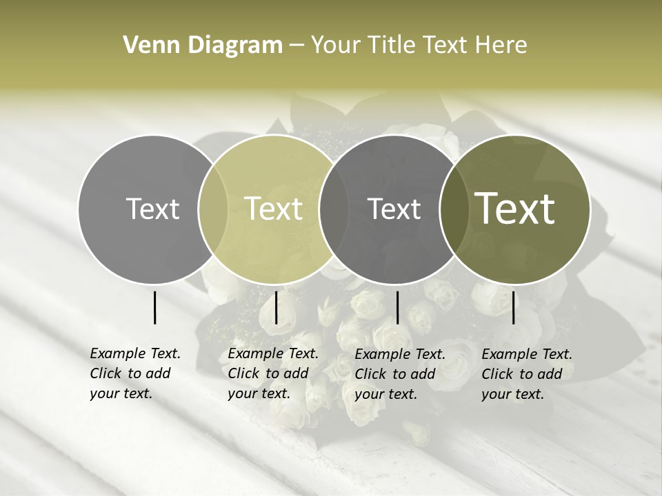 The Forgotten Wedding Bouquet From Roses PowerPoint Template
