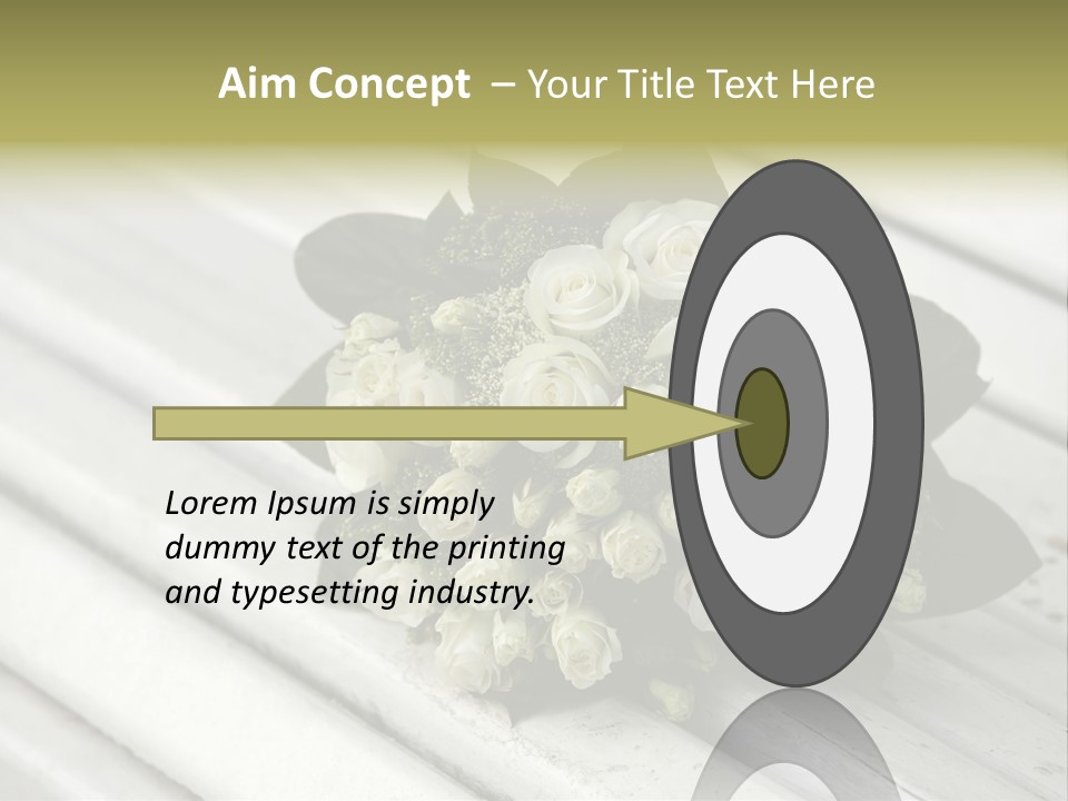 The Forgotten Wedding Bouquet From Roses PowerPoint Template