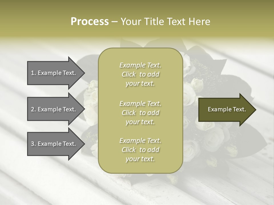 The Forgotten Wedding Bouquet From Roses PowerPoint Template