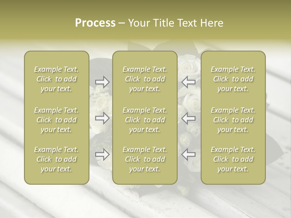 The Forgotten Wedding Bouquet From Roses PowerPoint Template