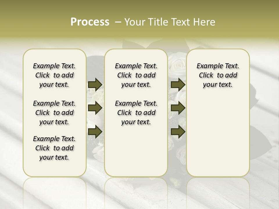 The Forgotten Wedding Bouquet From Roses PowerPoint Template