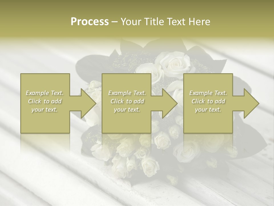 The Forgotten Wedding Bouquet From Roses PowerPoint Template