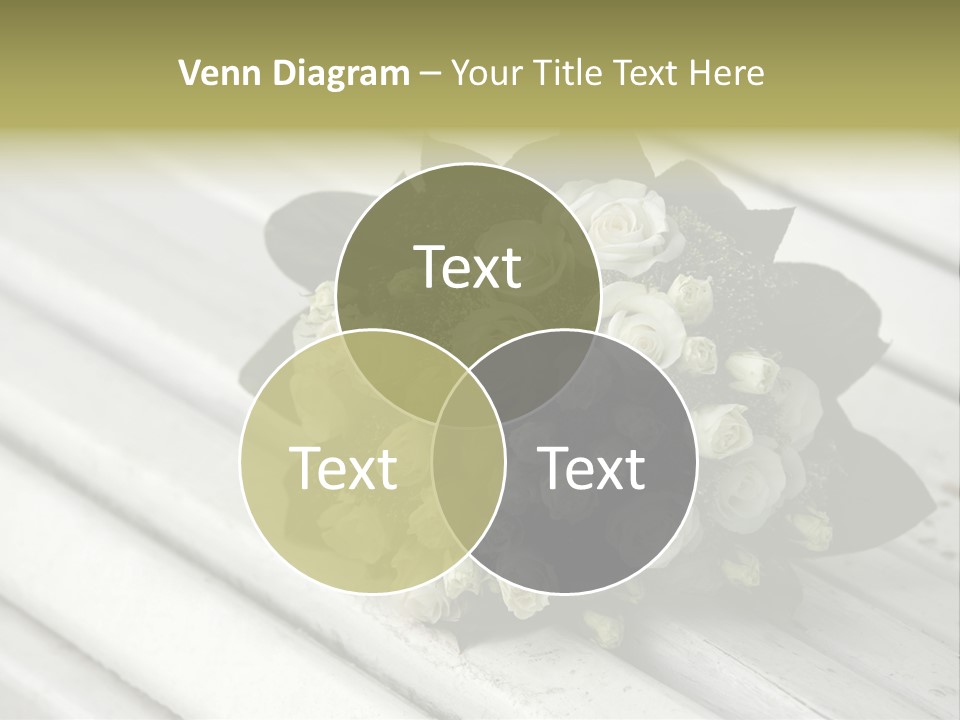 The Forgotten Wedding Bouquet From Roses PowerPoint Template