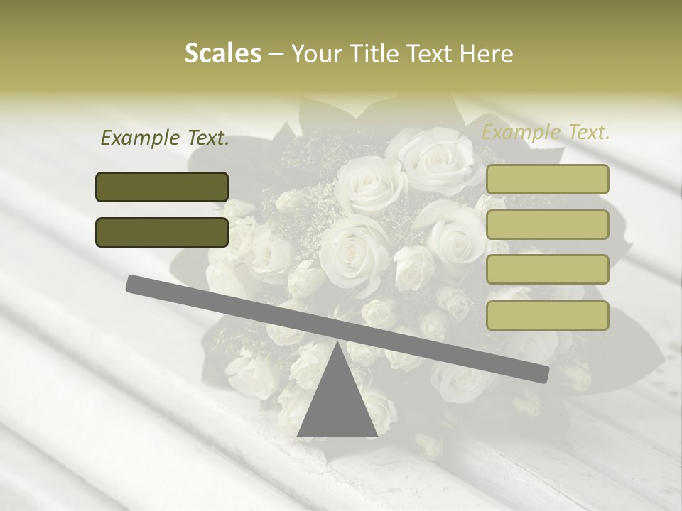 The Forgotten Wedding Bouquet From Roses PowerPoint Template