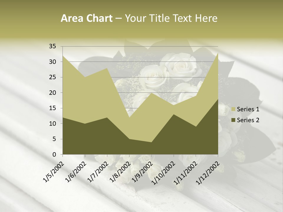 The Forgotten Wedding Bouquet From Roses PowerPoint Template