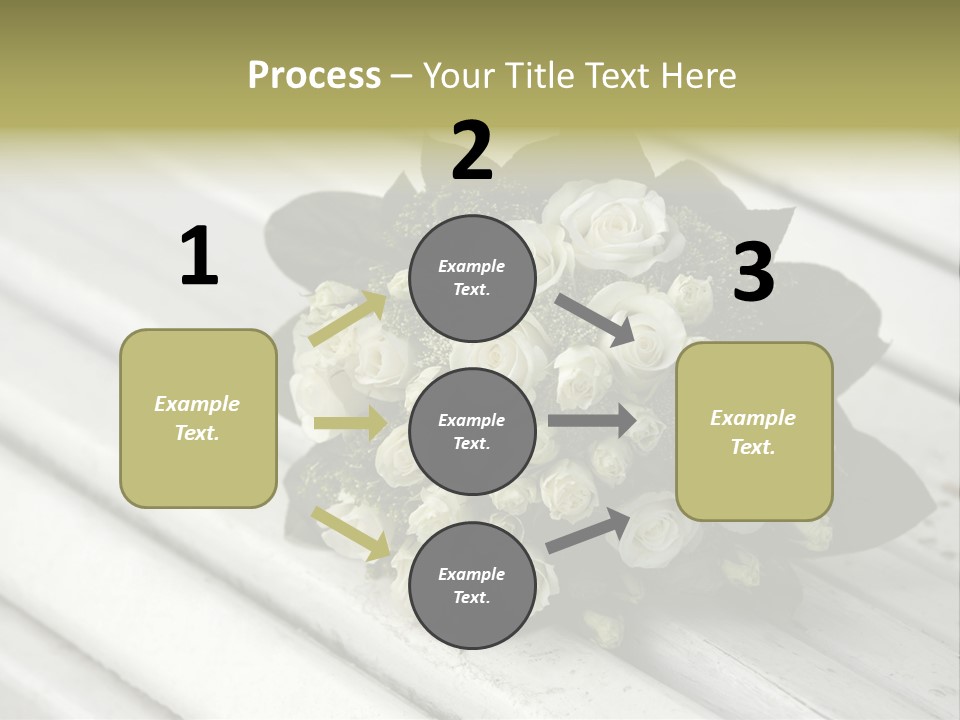 The Forgotten Wedding Bouquet From Roses PowerPoint Template