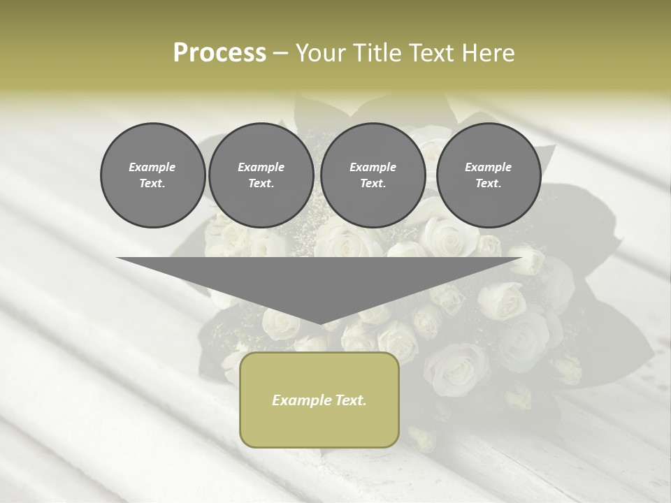 The Forgotten Wedding Bouquet From Roses PowerPoint Template