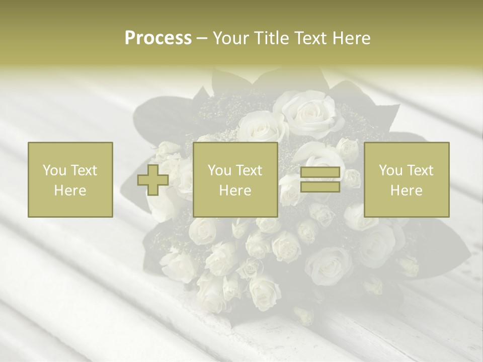 The Forgotten Wedding Bouquet From Roses PowerPoint Template