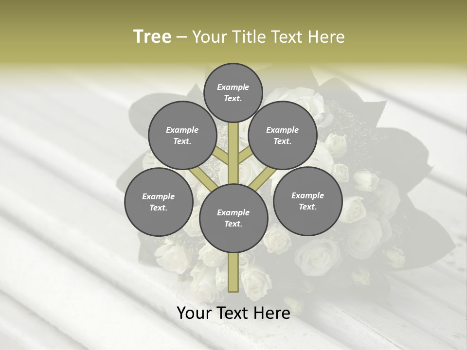 The Forgotten Wedding Bouquet From Roses PowerPoint Template