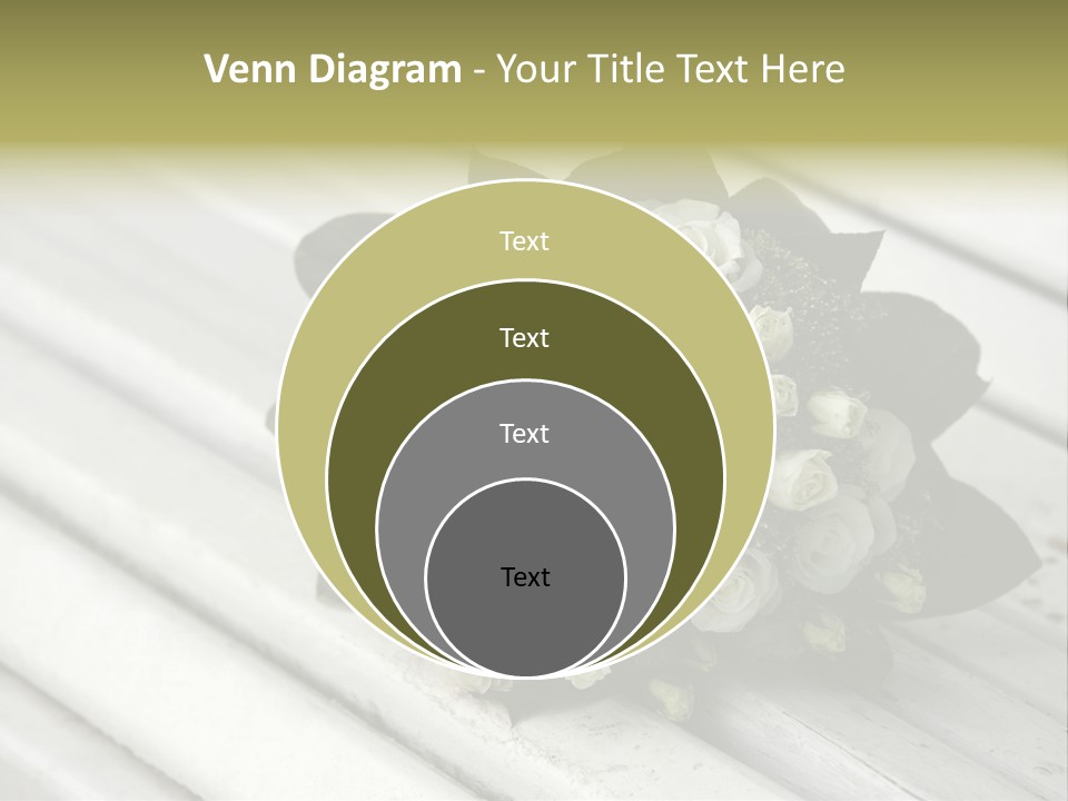 The Forgotten Wedding Bouquet From Roses PowerPoint Template