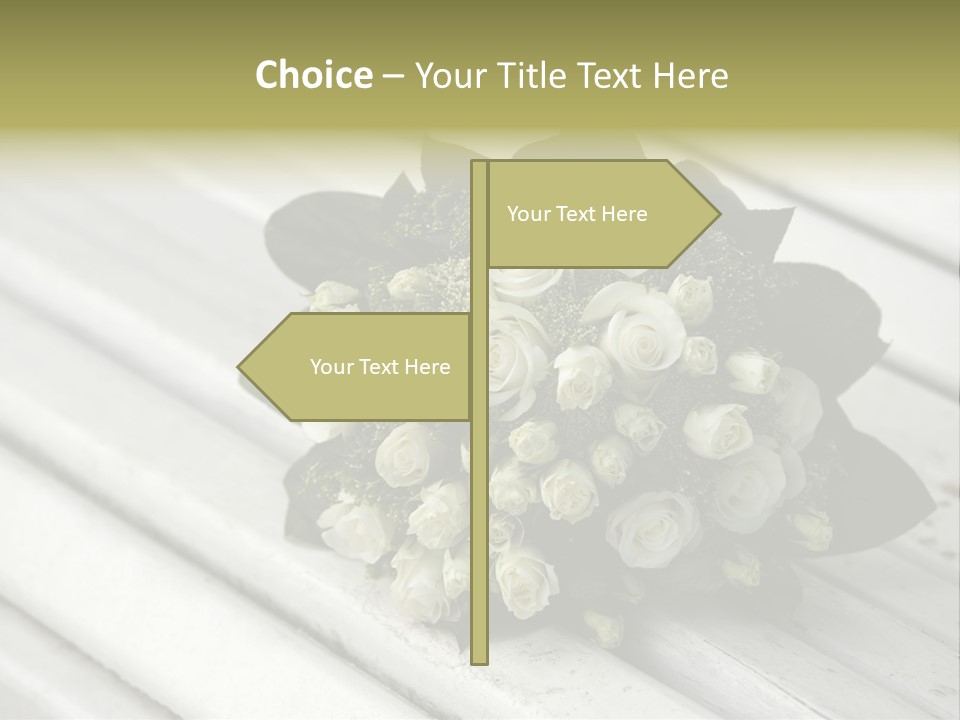 The Forgotten Wedding Bouquet From Roses PowerPoint Template