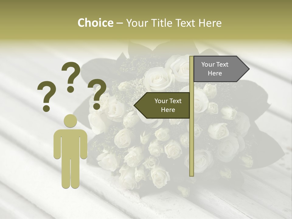 The Forgotten Wedding Bouquet From Roses PowerPoint Template