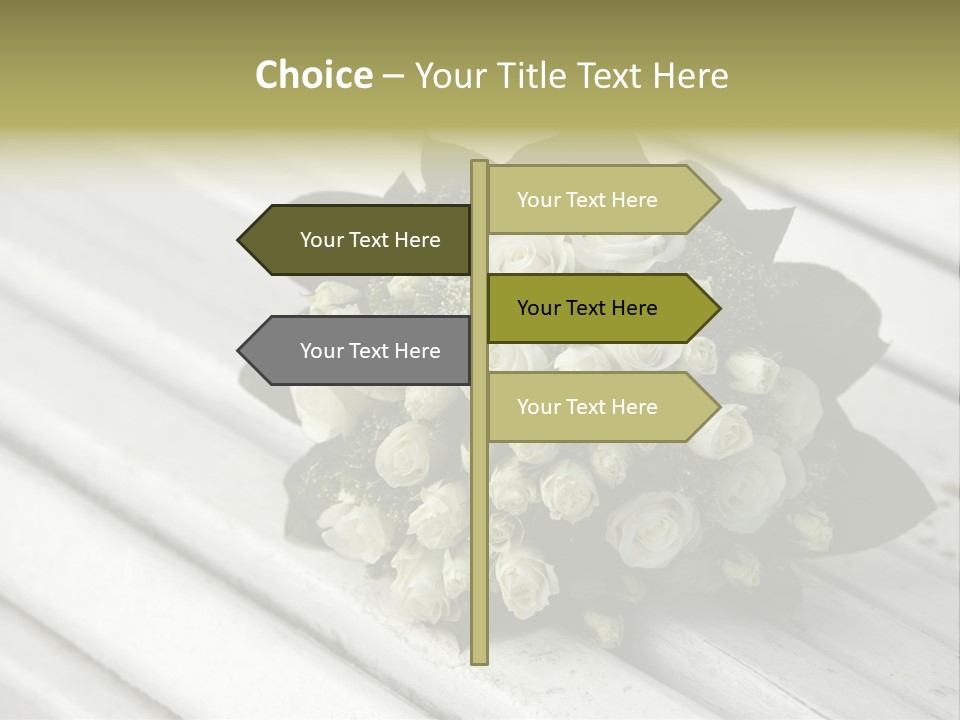 The Forgotten Wedding Bouquet From Roses PowerPoint Template