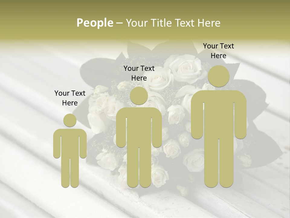 The Forgotten Wedding Bouquet From Roses PowerPoint Template