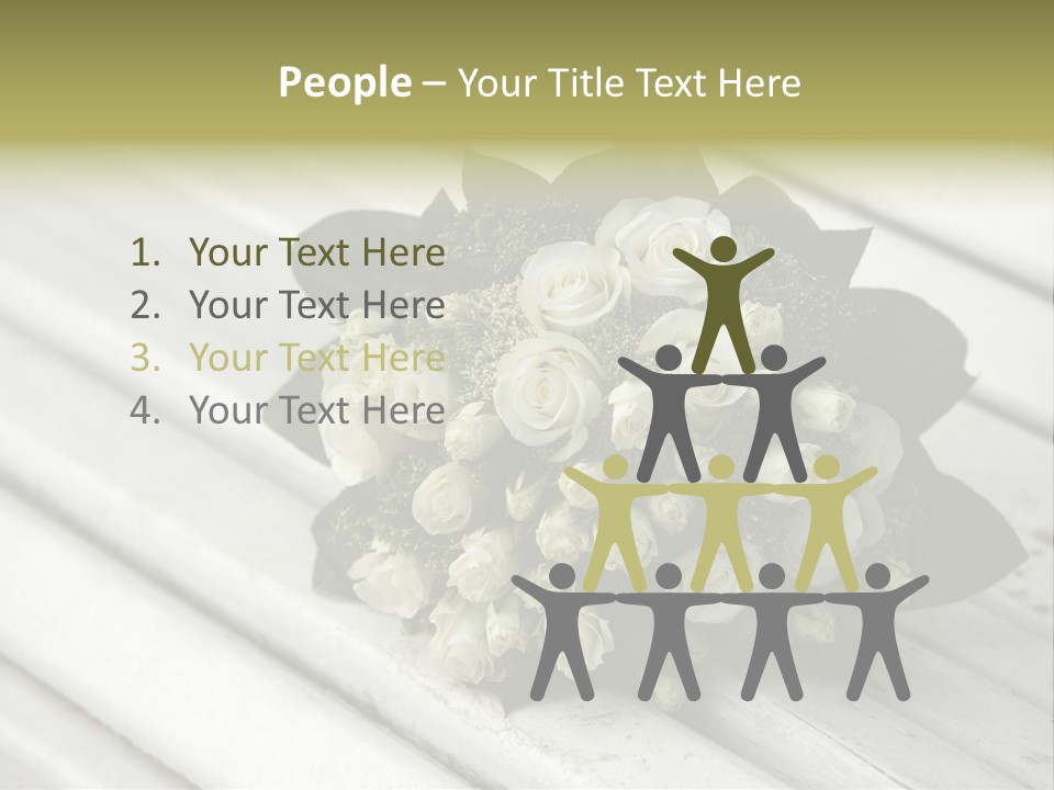 The Forgotten Wedding Bouquet From Roses PowerPoint Template