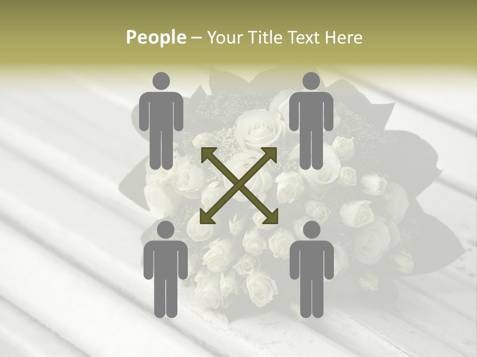 The Forgotten Wedding Bouquet From Roses PowerPoint Template