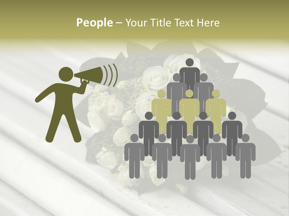 The Forgotten Wedding Bouquet From Roses PowerPoint Template