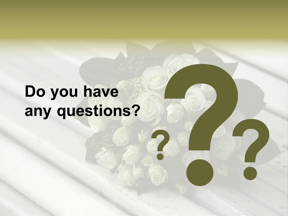 The Forgotten Wedding Bouquet From Roses PowerPoint Template