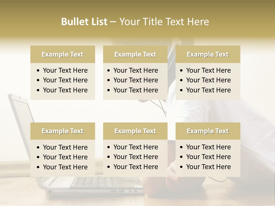 Boy Spending Time With Notebook And Modern Technology PowerPoint Template
