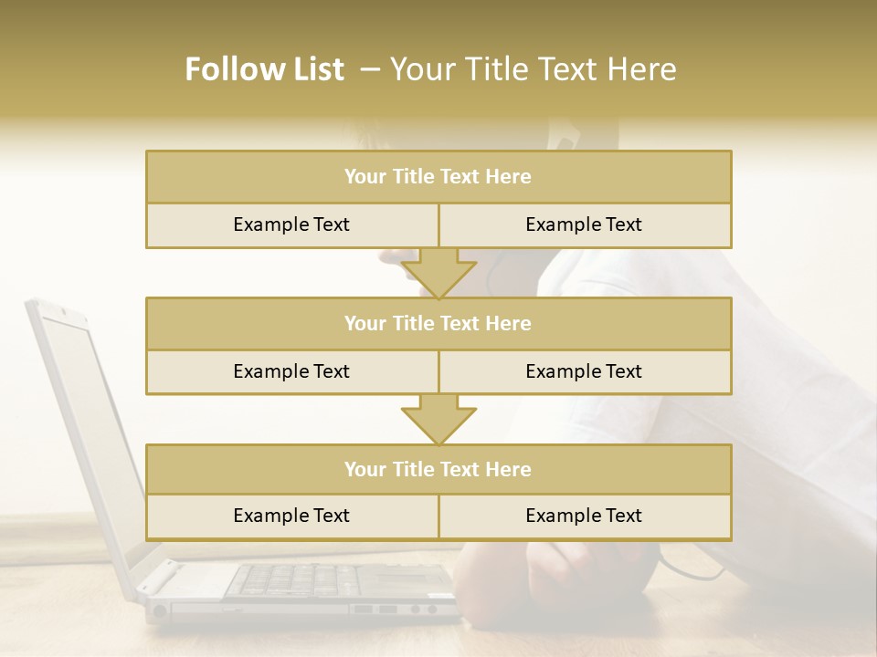 Boy Spending Time With Notebook And Modern Technology PowerPoint Template