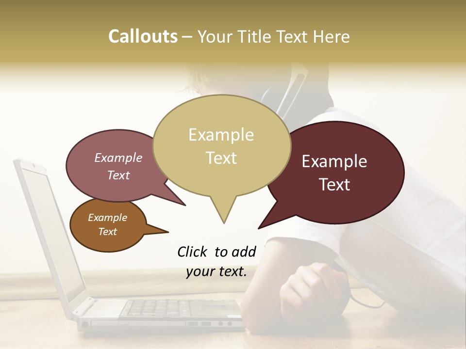 Boy Spending Time With Notebook And Modern Technology PowerPoint Template