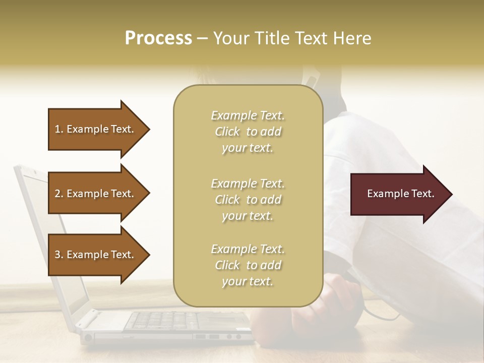 Boy Spending Time With Notebook And Modern Technology PowerPoint Template