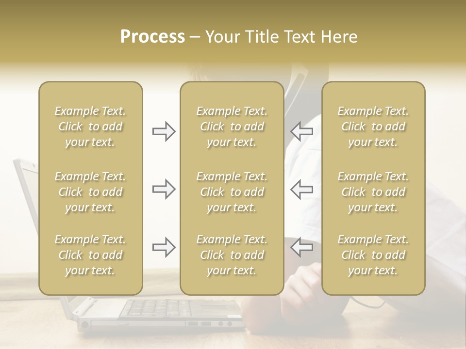 Boy Spending Time With Notebook And Modern Technology PowerPoint Template