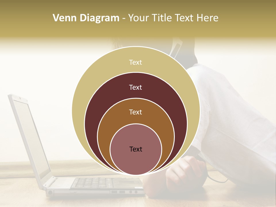 Boy Spending Time With Notebook And Modern Technology PowerPoint Template