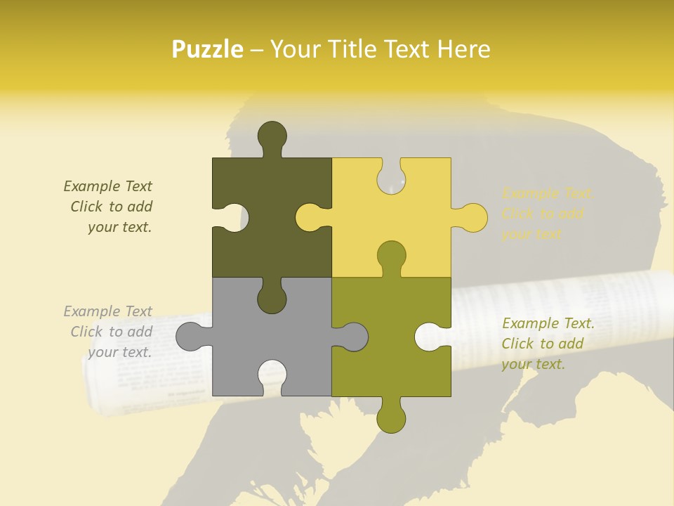 Black Dog With Rolled Up Newspaper PowerPoint Template