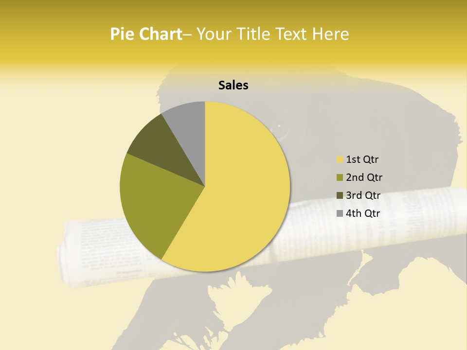 Black Dog With Rolled Up Newspaper PowerPoint Template