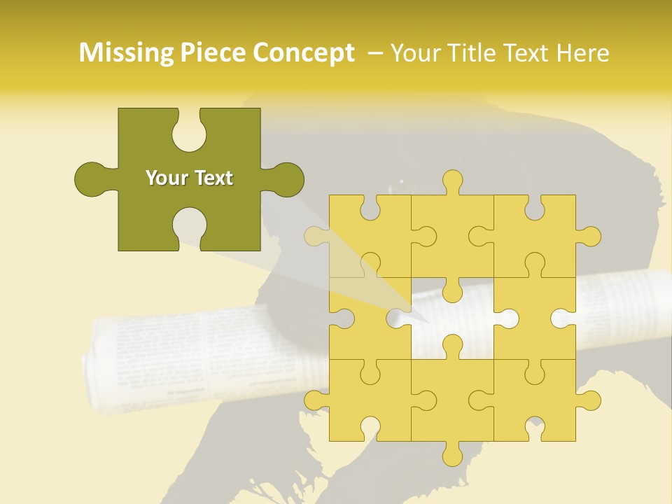 Black Dog With Rolled Up Newspaper PowerPoint Template