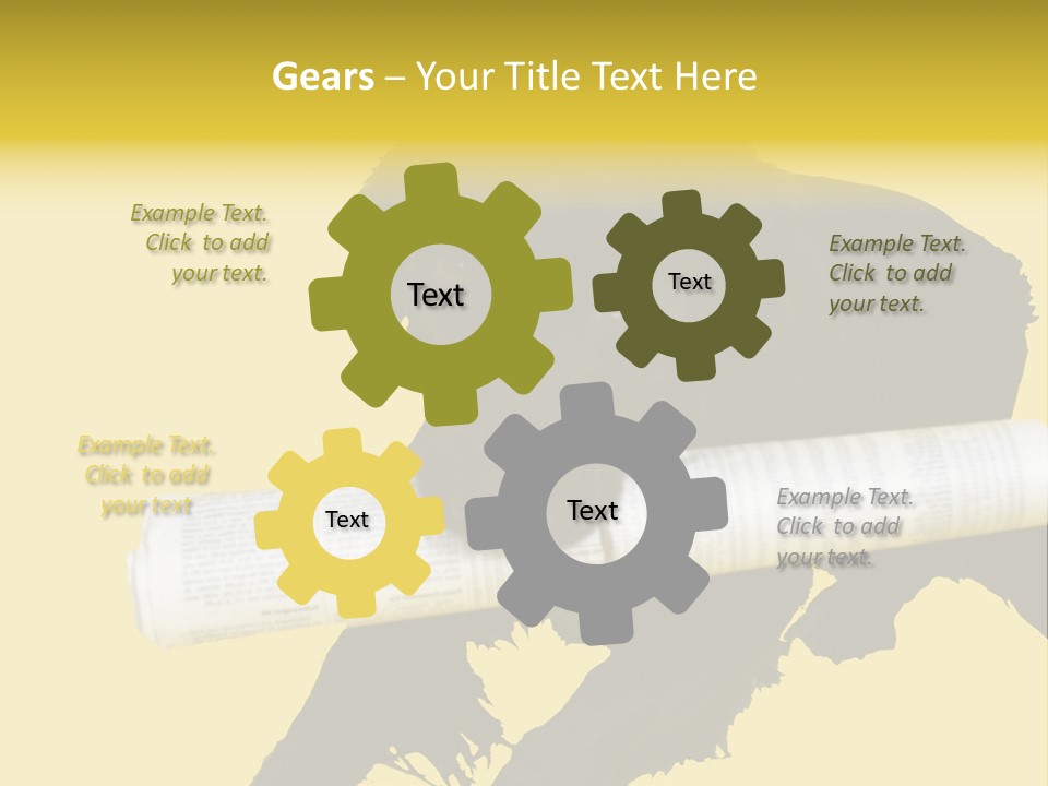 Black Dog With Rolled Up Newspaper PowerPoint Template