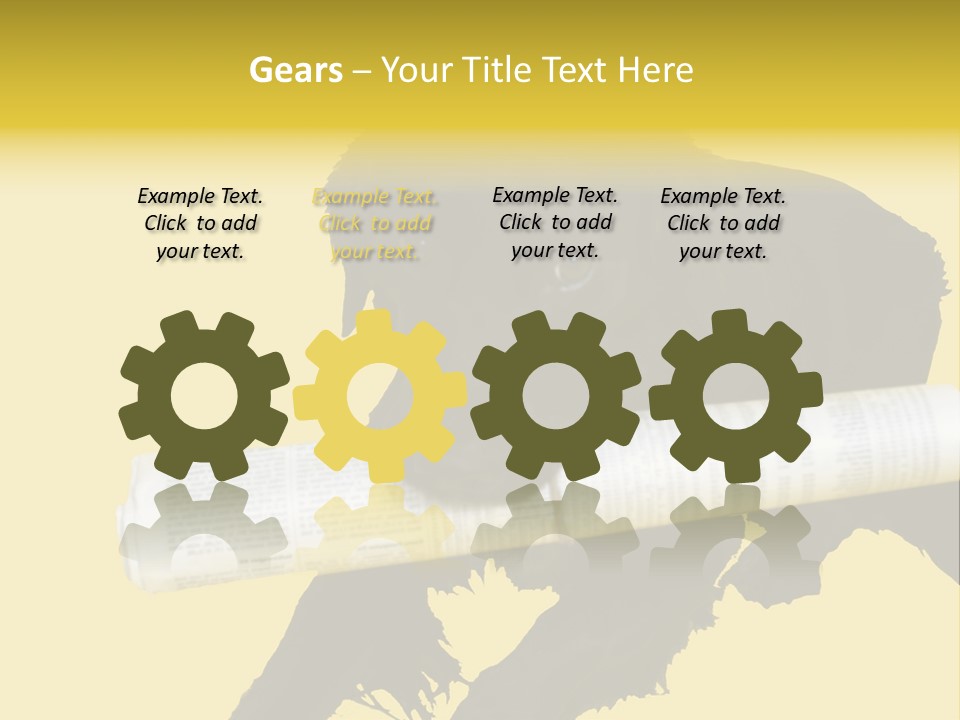 Black Dog With Rolled Up Newspaper PowerPoint Template