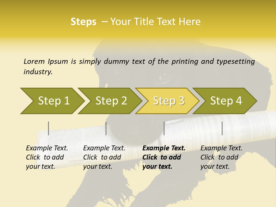 Black Dog With Rolled Up Newspaper PowerPoint Template