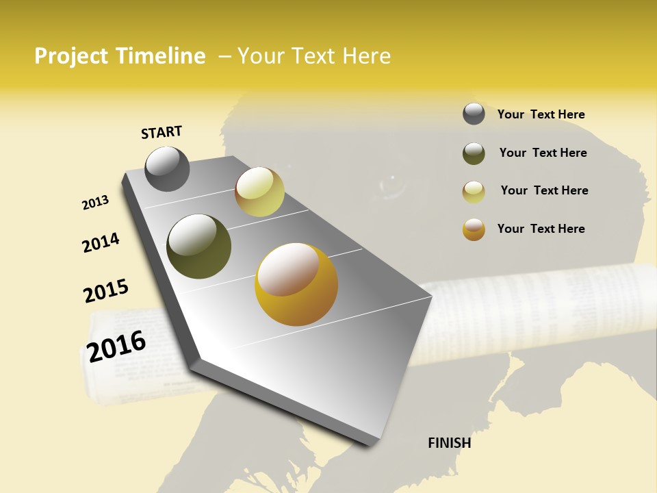 Black Dog With Rolled Up Newspaper PowerPoint Template