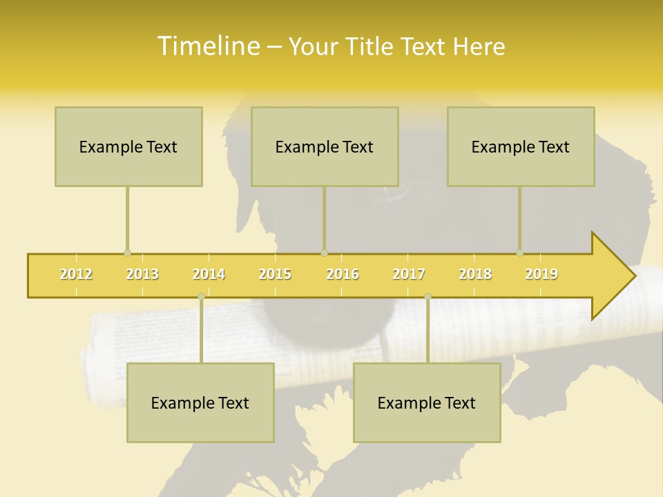 Black Dog With Rolled Up Newspaper PowerPoint Template