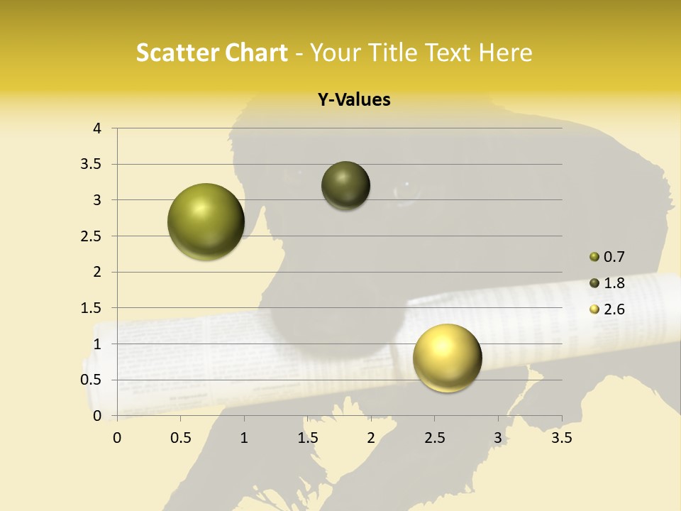 Black Dog With Rolled Up Newspaper PowerPoint Template