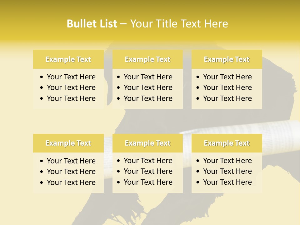 Black Dog With Rolled Up Newspaper PowerPoint Template