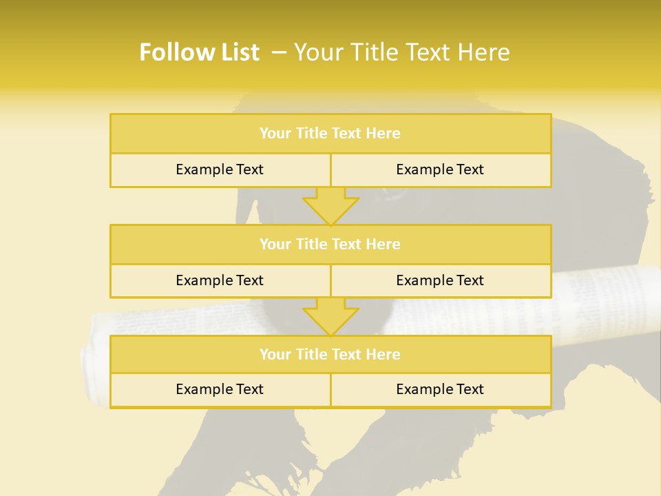 Black Dog With Rolled Up Newspaper PowerPoint Template