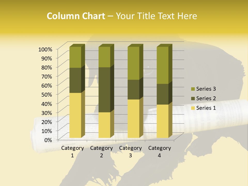 Black Dog With Rolled Up Newspaper PowerPoint Template