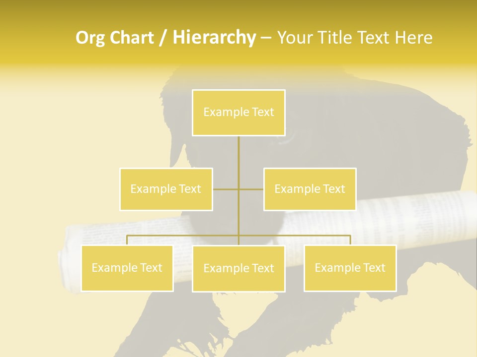 Black Dog With Rolled Up Newspaper PowerPoint Template