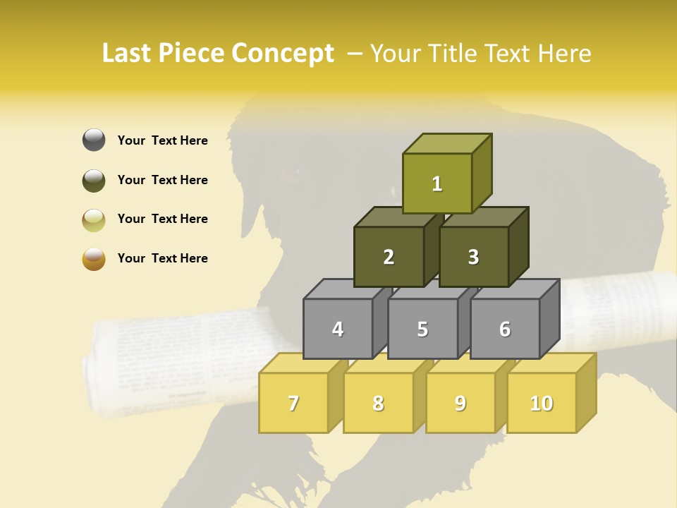 Black Dog With Rolled Up Newspaper PowerPoint Template