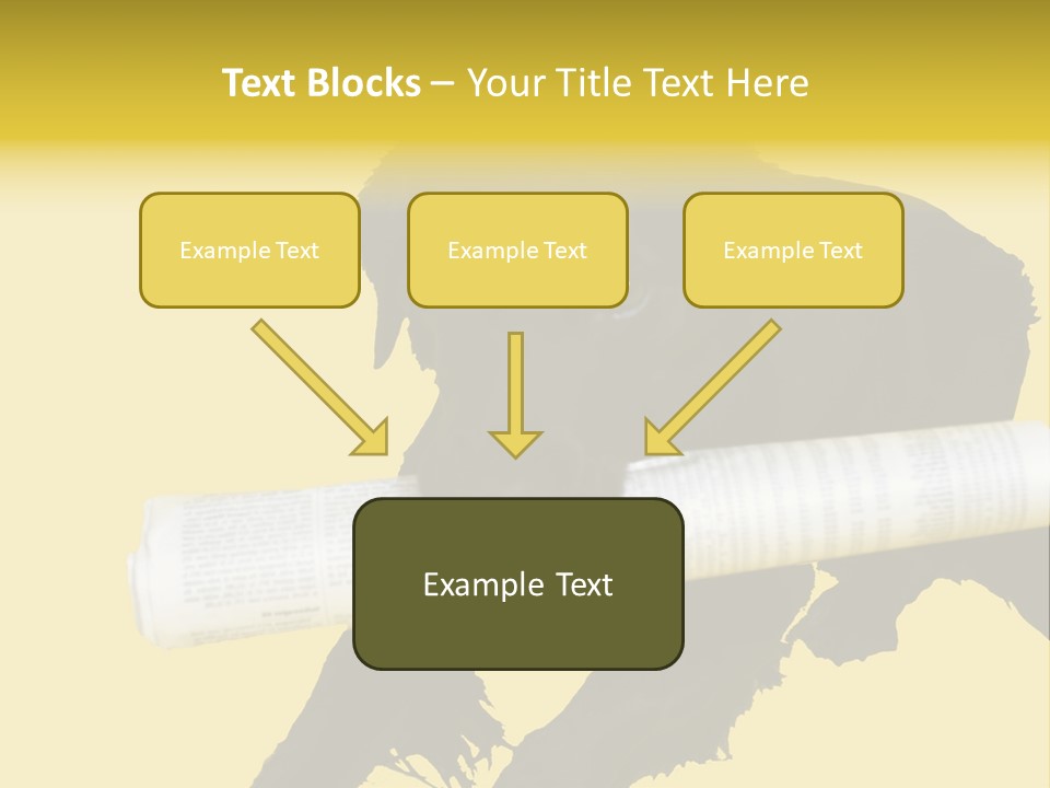 Black Dog With Rolled Up Newspaper PowerPoint Template