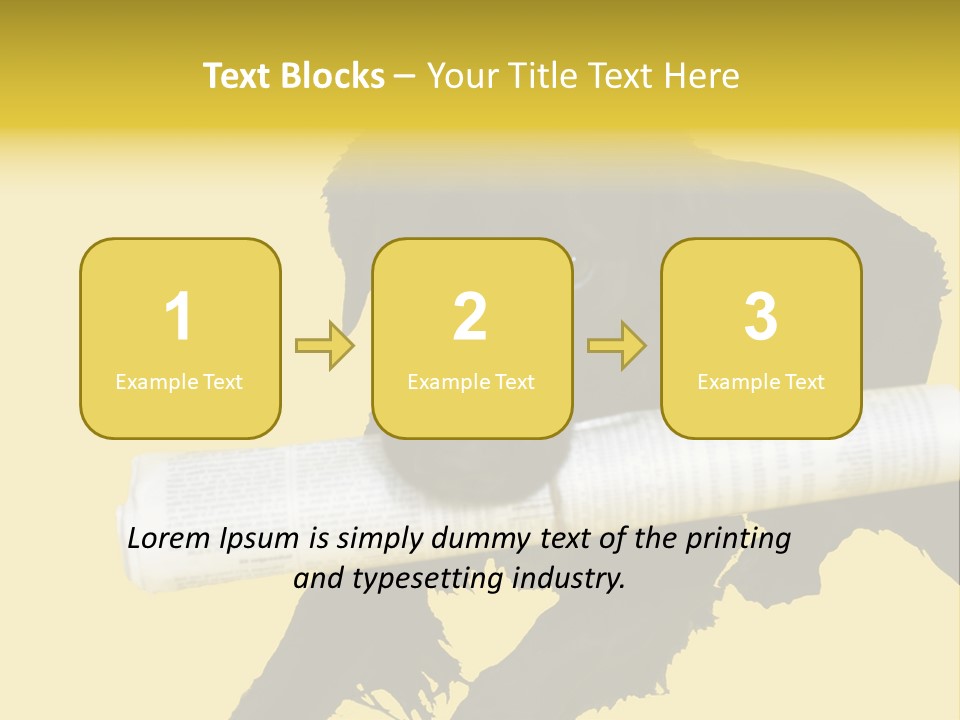 Black Dog With Rolled Up Newspaper PowerPoint Template