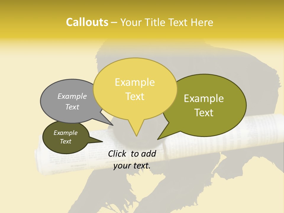 Black Dog With Rolled Up Newspaper PowerPoint Template