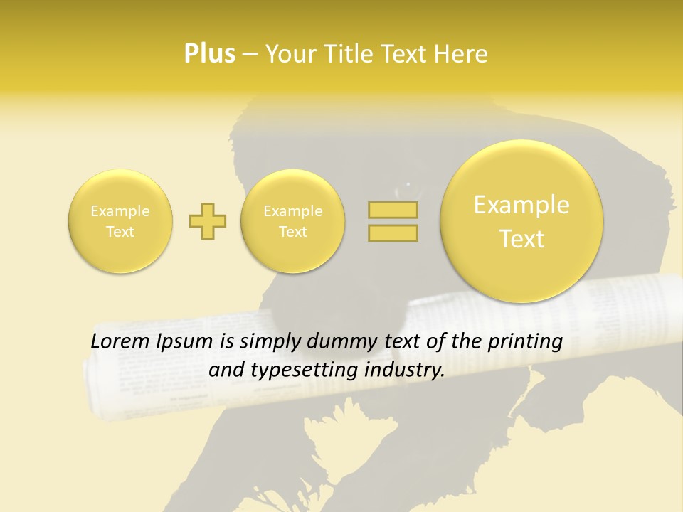 Black Dog With Rolled Up Newspaper PowerPoint Template