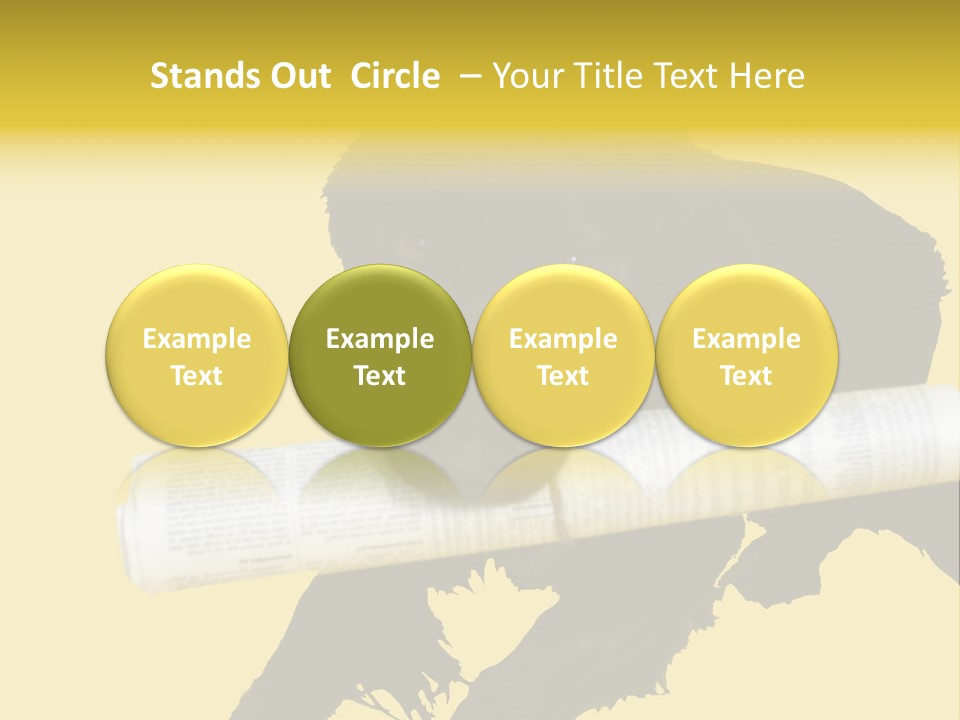 Black Dog With Rolled Up Newspaper PowerPoint Template