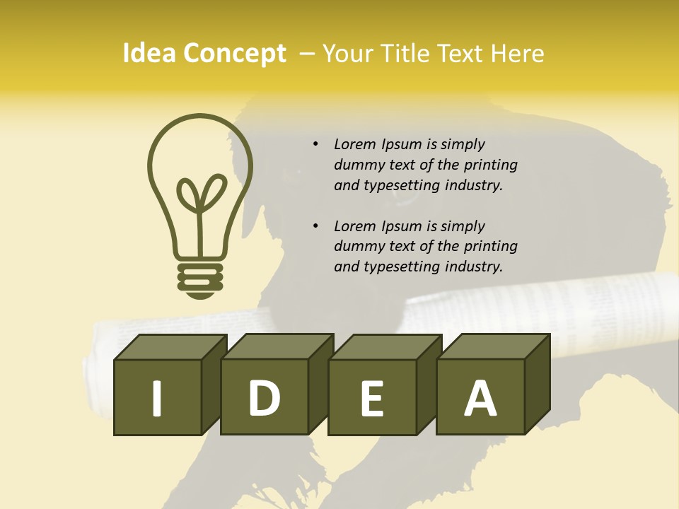 Black Dog With Rolled Up Newspaper PowerPoint Template