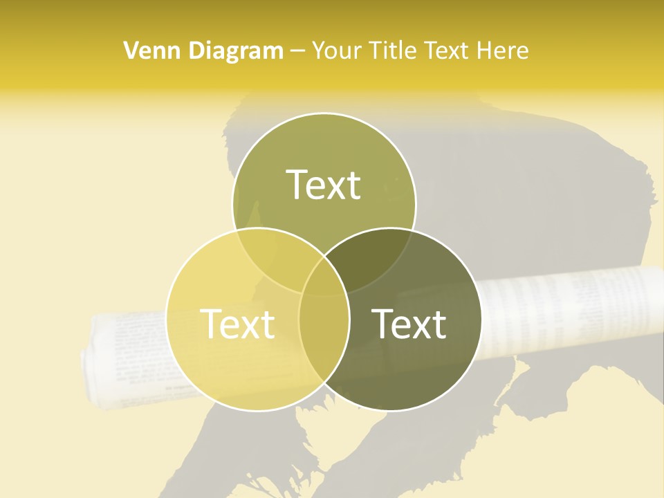 Black Dog With Rolled Up Newspaper PowerPoint Template